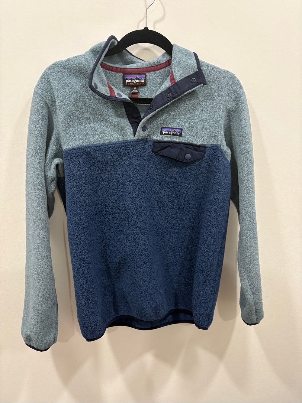 Patagonia blue women’s synchilla XS